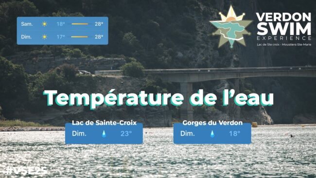 température eau Verdon Swim Experience